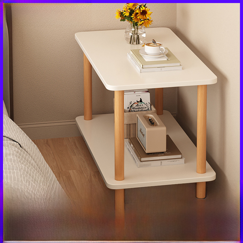 Narrow bedside table, small bedroom cabinet, minimalist modern bedside table, simple compact bedside storage shelf, bedside side table