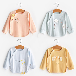 Baby Autumn Single Top Spring Autumn Summer Toddler Pure Cotton Girls Boys Children's Underwear Infant Clothes Seamless