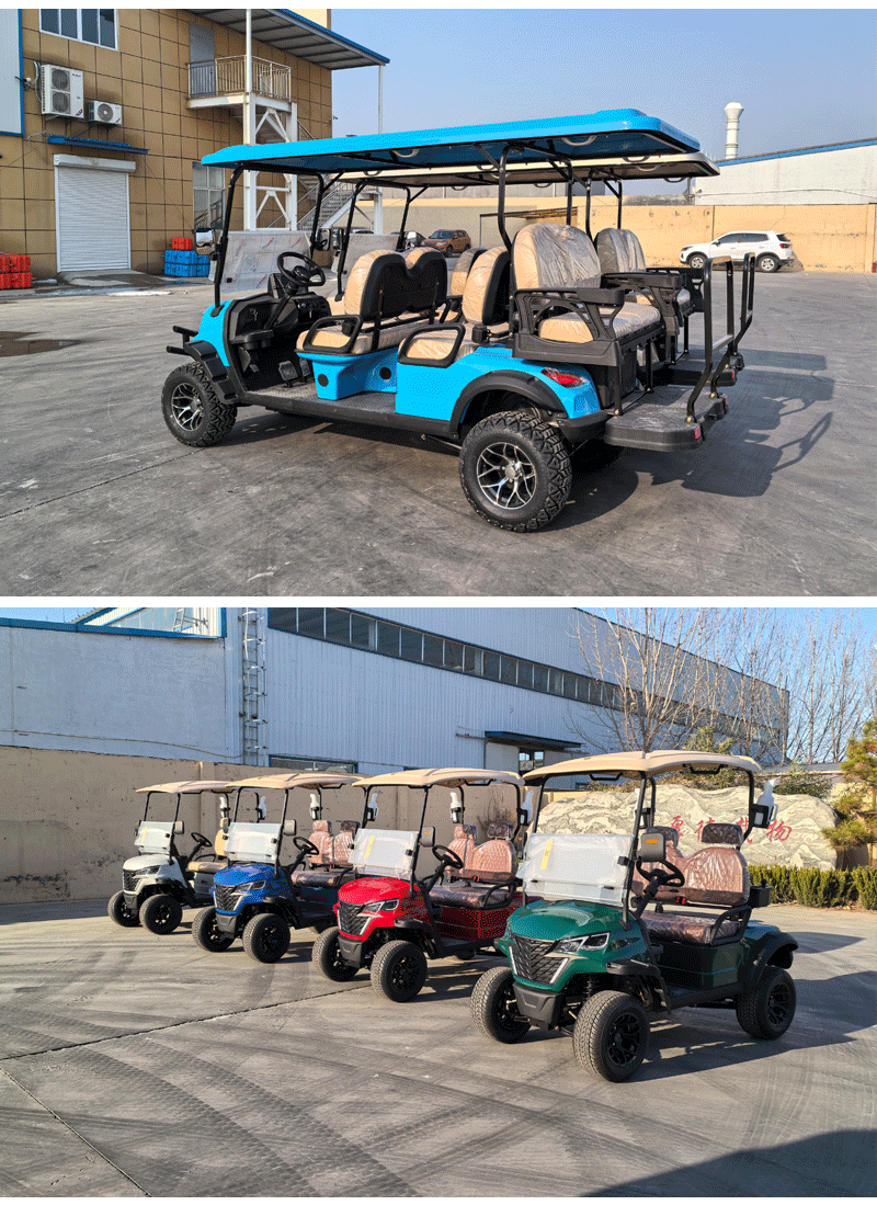 Electric Golf Cart Sightseeing Car 2-4-6 Seats Scenic Export Export Off-Road Grass Golf Course Golf Cart