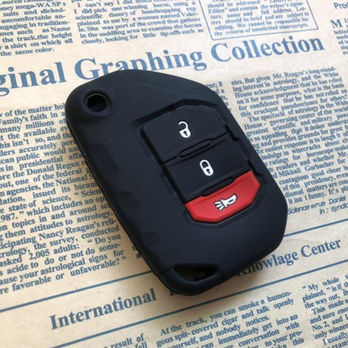 Applicable for Jeep Wrangler 2018 Folding Key Silicone Case 2018 Jeep JL Modified Key Cover