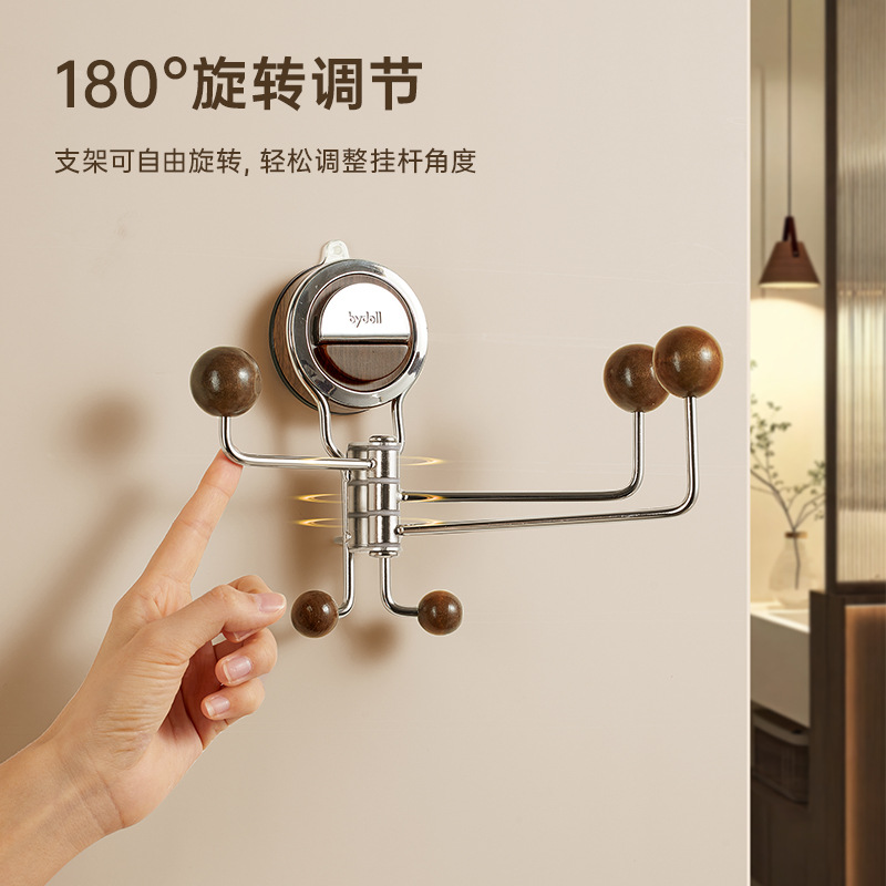 Bydoll gancho de ventosa al vacío pared de estilo antiguo baño pared puerta trasera sin perforación gancho para ropa de carga fuerte