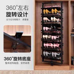 多機能回転靴ラック収納アーティファクト360度靴キャビネットホームシューズキャビネット内蔵回転靴ラック