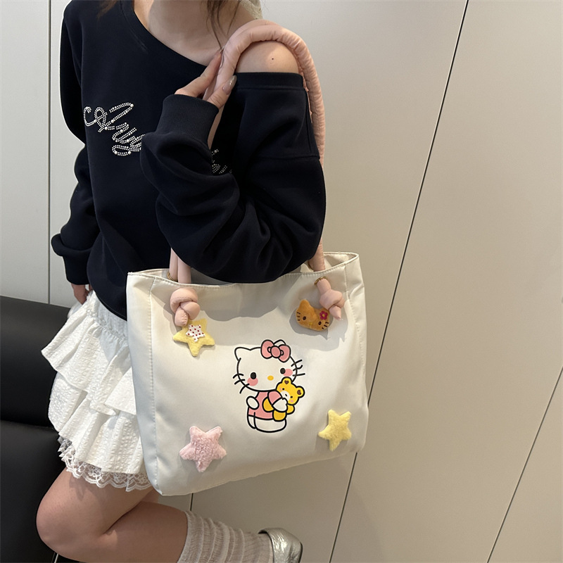 森系大容量百合少女心シングルショルダーバッグ大容量斜めショルダーバッグktカバン|undefined