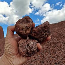 火山石厂家批发红色火山石园林绿化污水处理人工湿地用火山岩颗粒