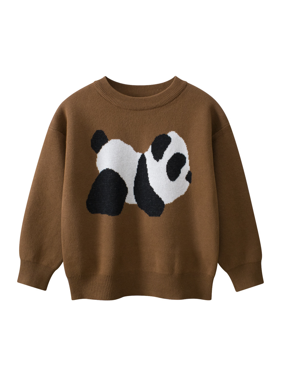 Ropa Infantil Estilo Coreano 27kids, Suéter Infantil con Dibujo de Panda, Modelo Primavera 2026, Ropa para Niños al por Mayor