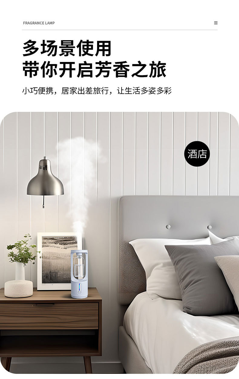 新款香熏机智能酒店家用加湿器厕所卧室自动喷香机喷雾扩香机跨境详情17