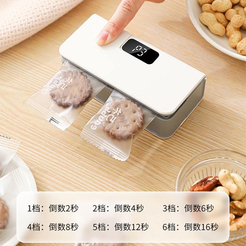 Mini Selladora Manual Portátil de ABS Recargable para Café, Té y Bocadillos image 3