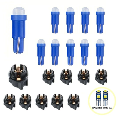 10Pcs Car Led Instrument Lights Panel (Dashboard) işıqlandırması - blue-light-10-lights-10-lamp-holders