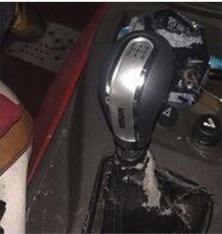 Car Modified Gear Head with Gear Lever, Manual Gear Head, Hand Gear Ball, Perforated Breathable Gear Head