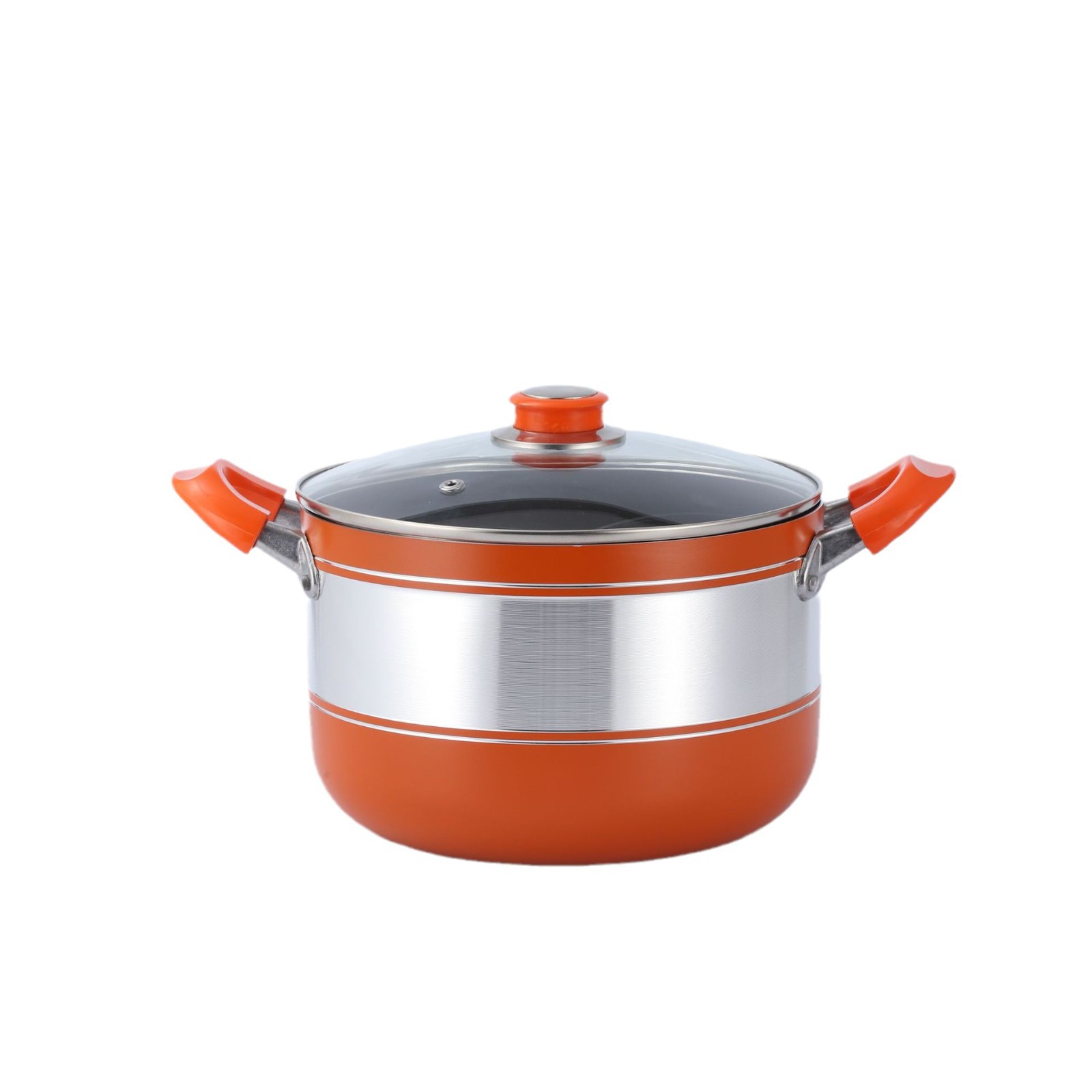 Olla de sopa doméstica multifuncional transfronteriza nueva olla de gran capacidad olla de vapor olla de cocción olla antiadherente binaural con tapa al por mayor