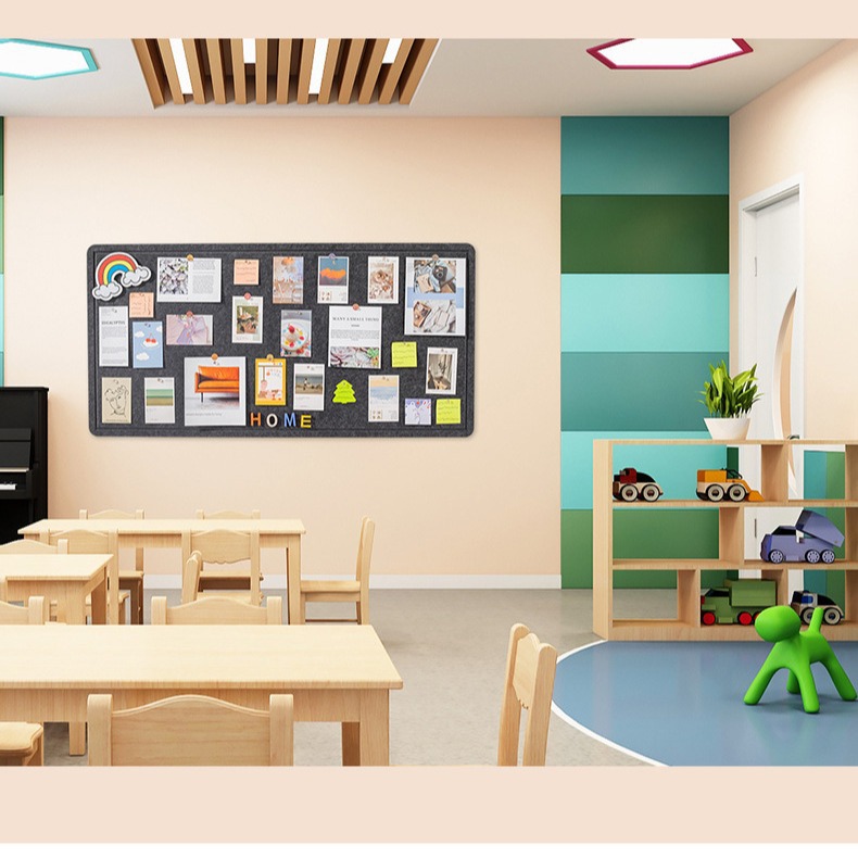 毛毡墙贴照片自粘公告栏幼儿园DIY作品展示墙客厅装饰贴墙面家居