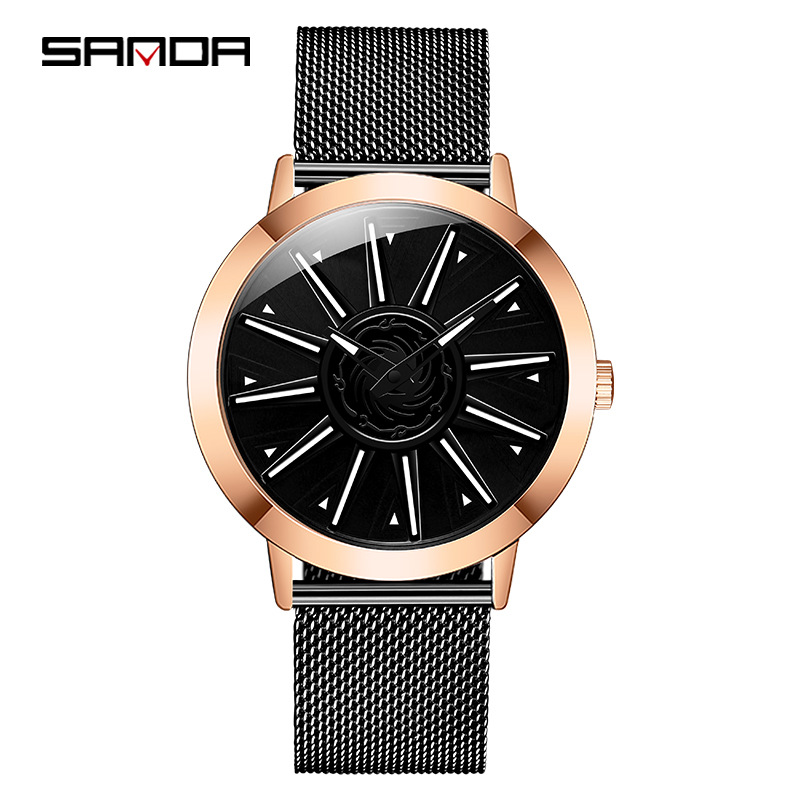 1032 메쉬 벨트 블랙 골드