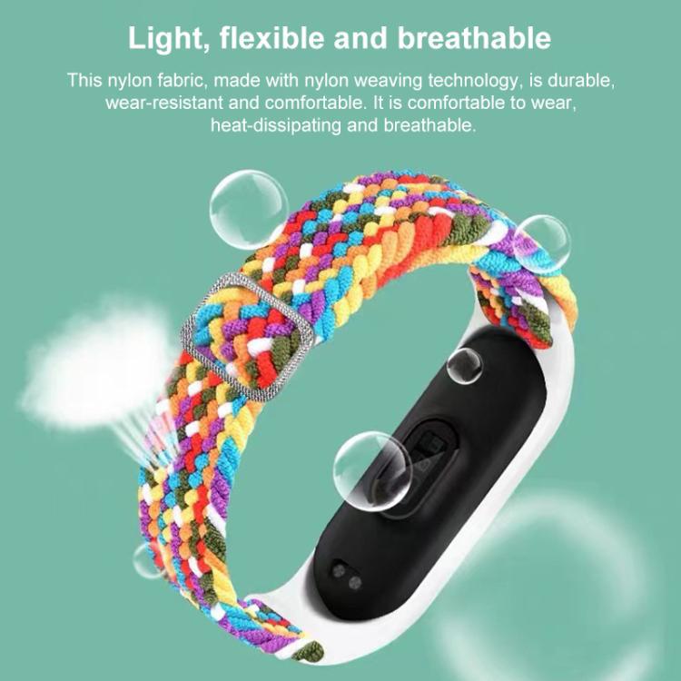 xDfind correa trenzada de nylon elástica ajustable para pulseras Xiaomi 10 / 9 / 8