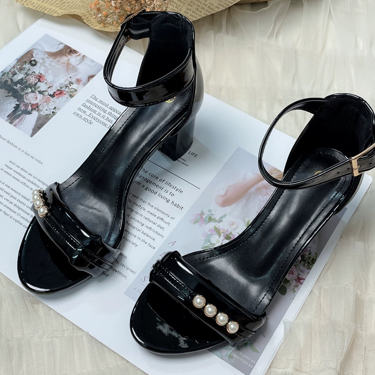 Universal sandals from pearl, footwear, shoes high heels, french style