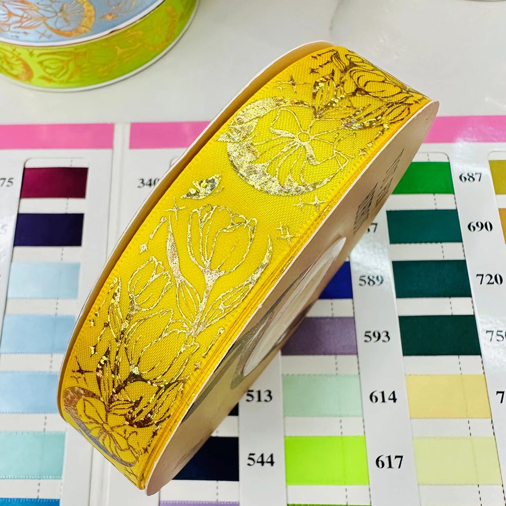 [Shangxin] Lanzamiento de barras de oro de cinta Lolita hecha a mano tulipanes luna arco cinta al por mayor