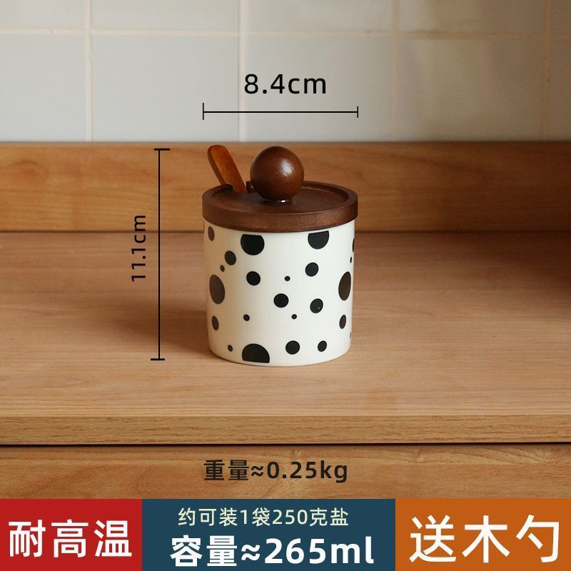 调料盒套装调料瓶厨房家用陶瓷调味瓶罐盐罐组合装辣椒罐子勺味精|undefined