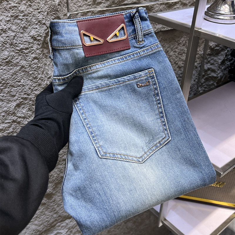 Guangzhou Xintang Jeans Men's Korean-style Stretch Slim-fit Leg High Cross-border European Products Spring and Summer Thin Monster Pants