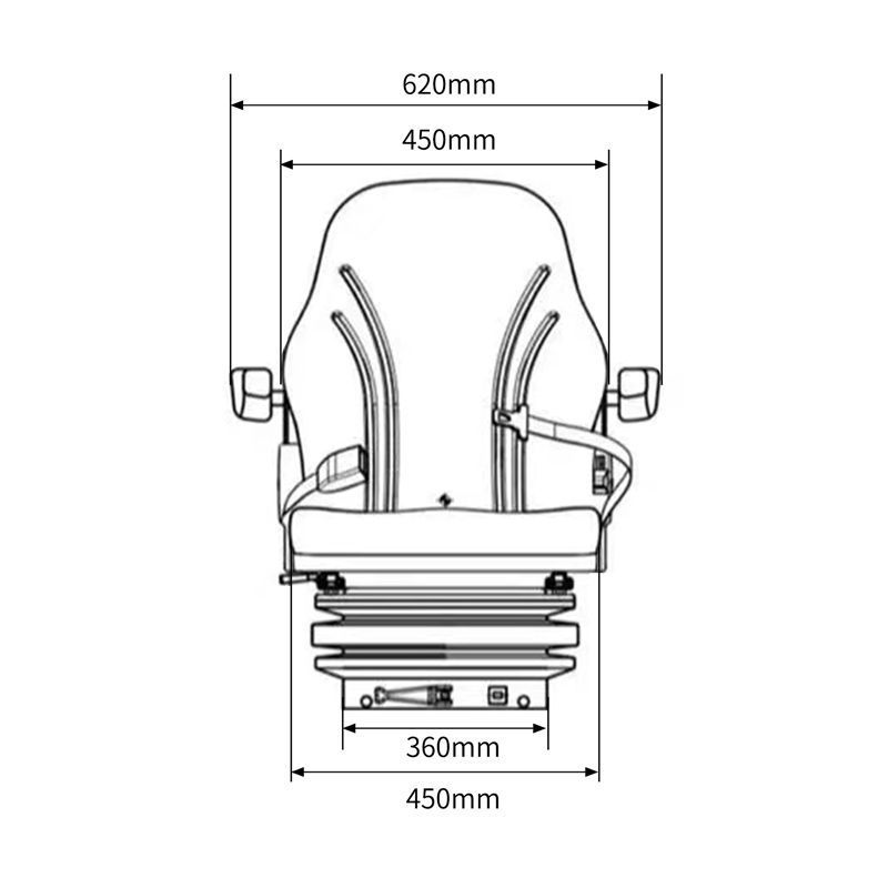 Dongfanghong 1804 agricultural machinery seat, mechanical shock-absorbing seat, mechanical seat with sliding rails, construction machinery parts