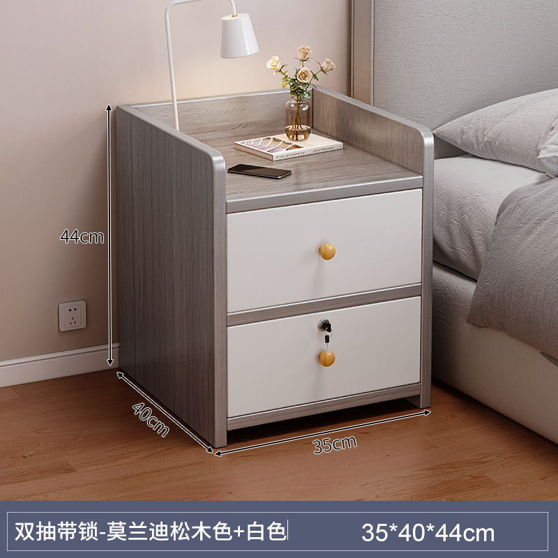 Mini meseta de cabezal de cama dormitorio doméstico 2025 estante de almacenamiento de alquiler pequeño gabinete de cabezal de cama simple