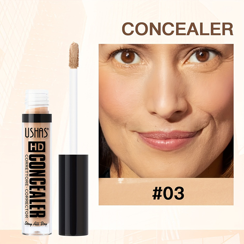 USHAS Cross-border spot corrector de larga duración, control de aceite a prueba de agua, protección contra las ojeras, base líquida, lápiz reparador líquido