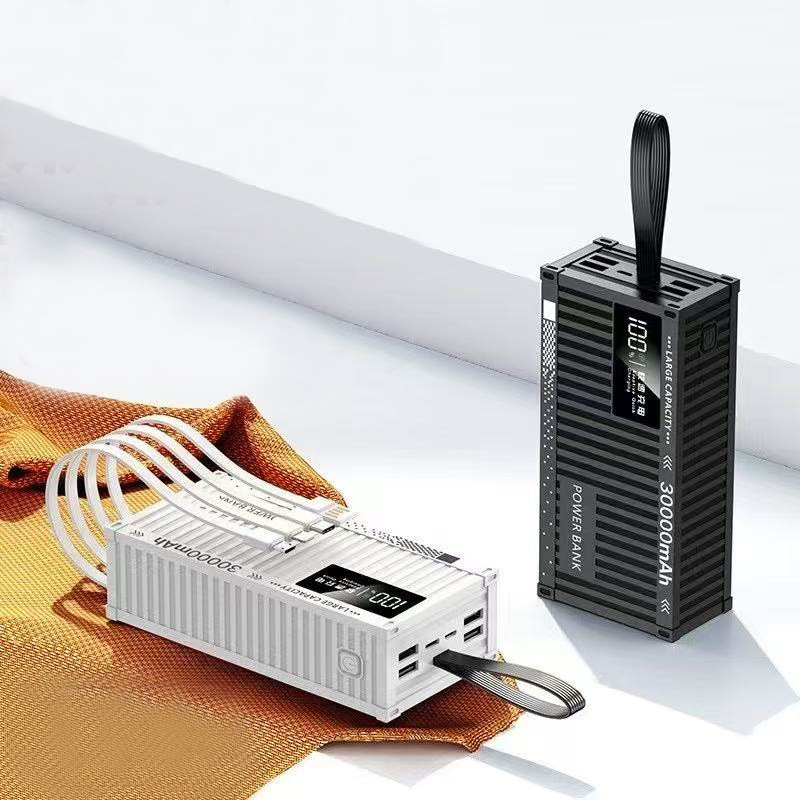 Fabricantes de suministro de viento industrial con cuatro líneas de pantalla digital inteligente al aire libre tesoro de carga portátil 22.5w de carga rápida bidireccional