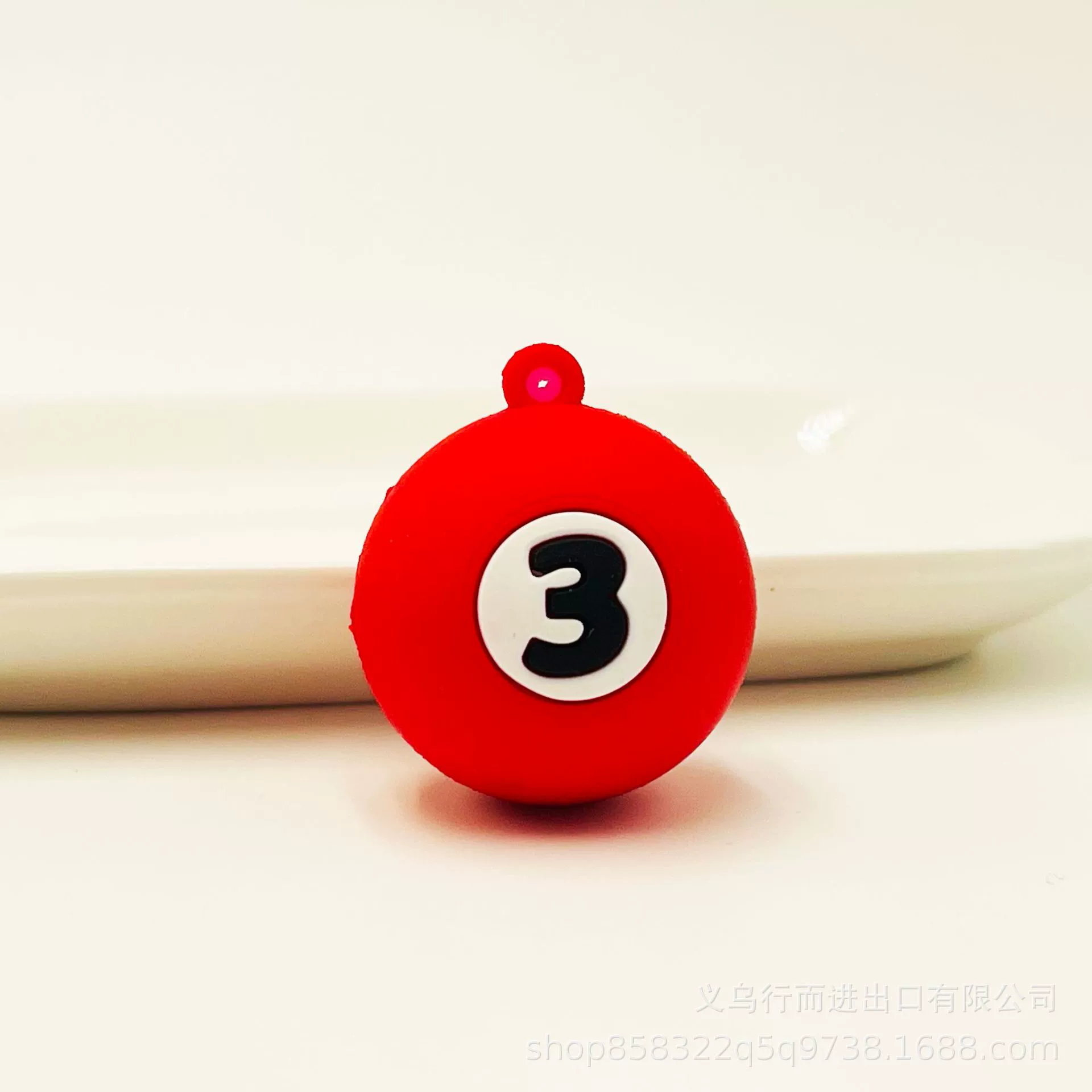 Creative pool, realistic table keychain, pendant from soft rubber for students, Birthday gift