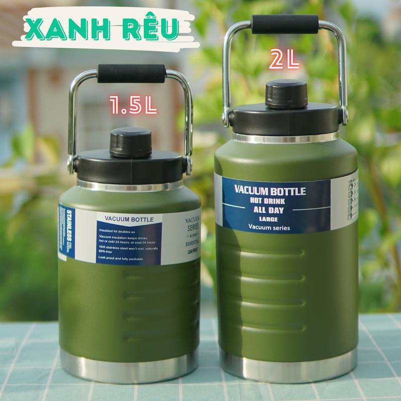 Cross-Border 304 Stainless Steel Insulated Cup with Large Capacity and Handle, Portable Outdoor Fitness Sports Water Bottle