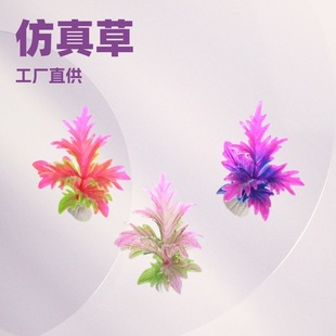 Cross-Border Fish Tank Landscaping, Simulated Water Plants, Climbing Pet Plants, Decorative Scenery, Sand Table, Fake Flowers and Fake Grass Ornaments Factory