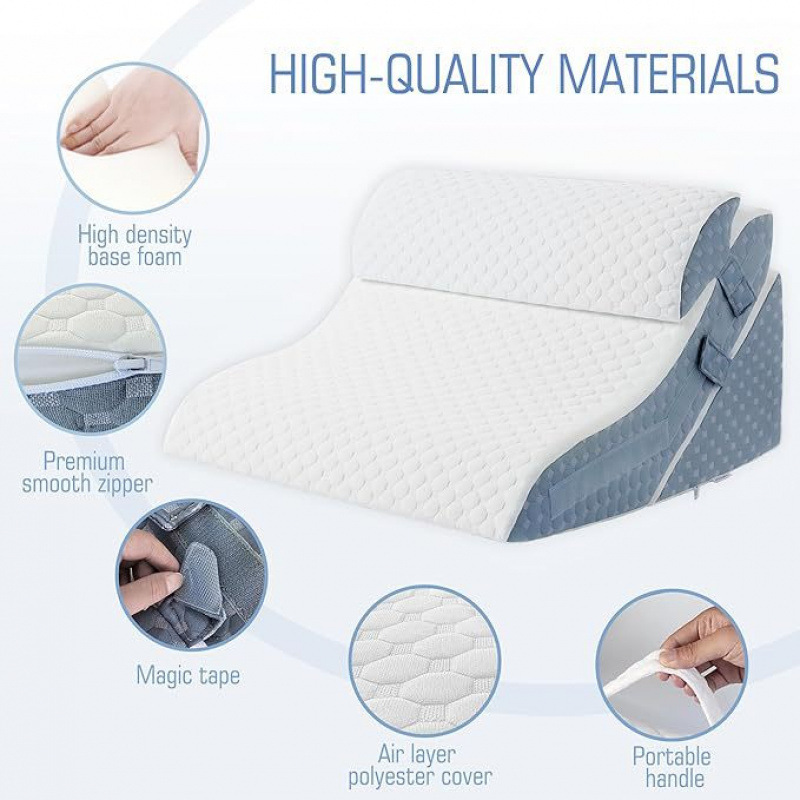Sleeping Bed Wedge Pillow,20 in 1 Adjustable Pillow Wedge Acid Reflux Pillow,3 in 1 Tilted Wedge Pillow Sleeping Bed Wedge Pillow,20 in 1 Adjustable Pillow Wedge Acid Reflux Pillow,3 in 1 Tilted Wedge Pillow