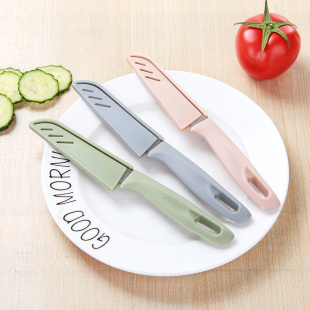♔ Fruit Knife Stainless Steel with Protective Cover Melon and Fruit Peeler Knife Peeling Dormitory Portable Home Kitchen Fruit Cutting