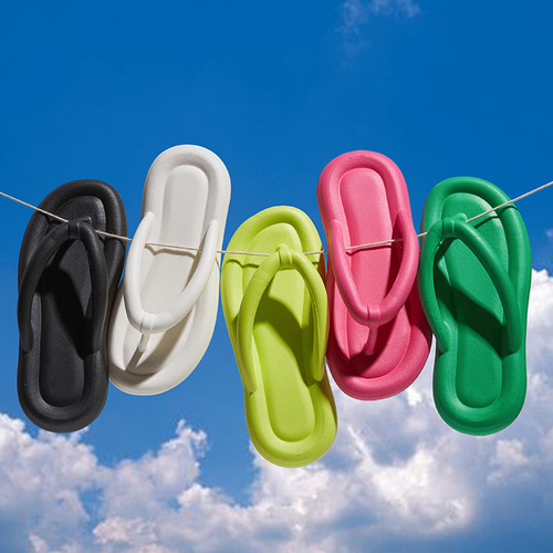 New candy-colored flip-flops for women, summer outdoor flip-flops for home use, non-slip soft-soled couple slippers for men