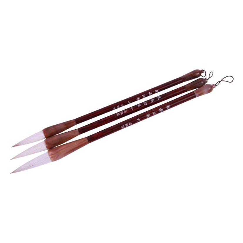 Venta al por mayor estudiante de pelo de Lobo y nube blanca cepillo de escritura grande y mediano oukai pen principiante tinta papel inkstone caligrafía suministros ventas