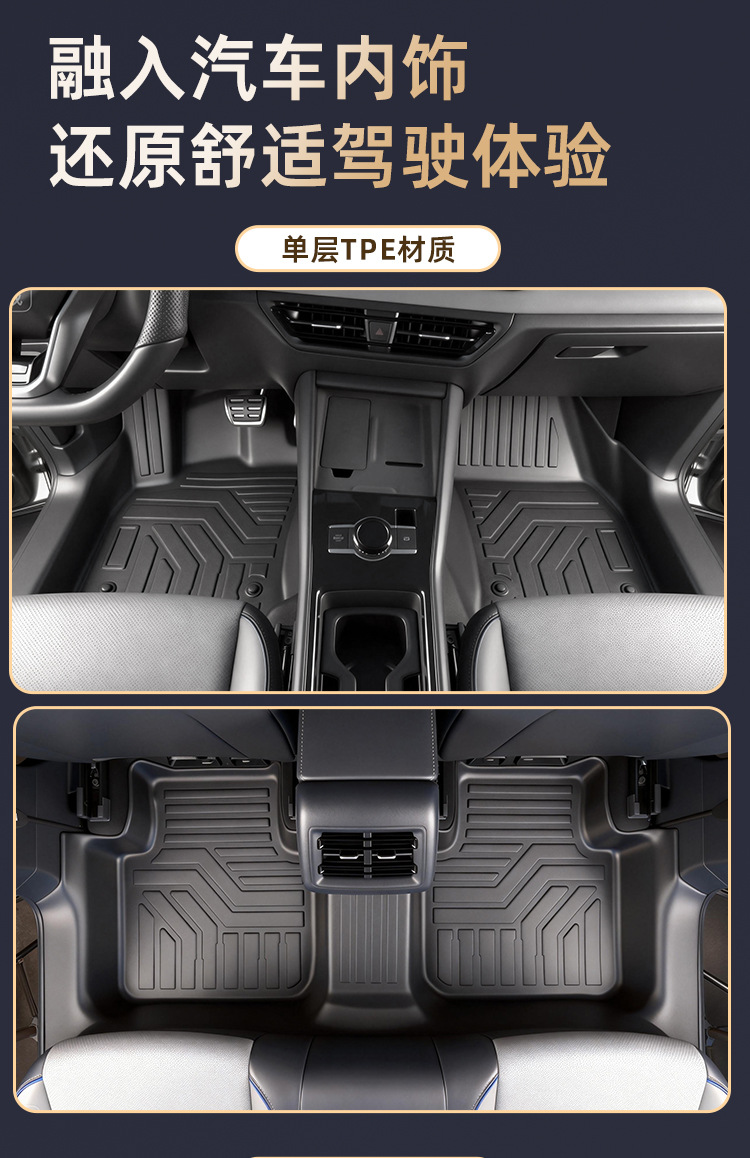 Suitable for Volkswagen Tayron L and Tayron X, full coverage interior decoration trim modification, 19-26 models TPE car floor mats