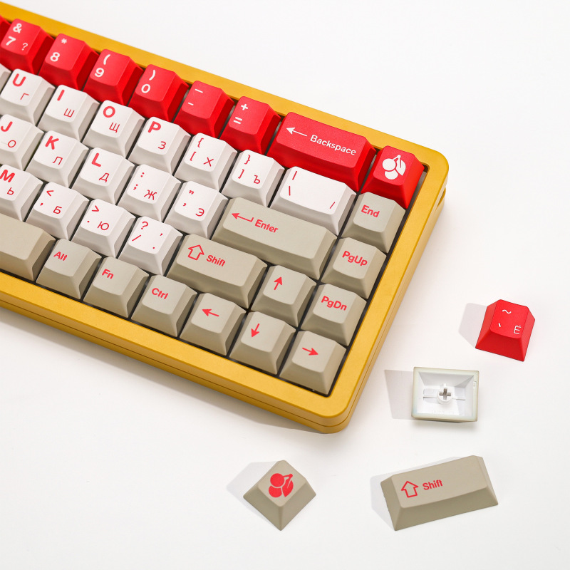 Gmk Red Alert Themed Keycaps Russian Version Pbt Dye-Sublimation Original Height Customized Mechanical Keyboard Keycap Set Gmk Red Alert Themed Keycaps Russian Version Pbt Dye-Sublimation Original Height Customized Mechanical Keyboard Keycap Set