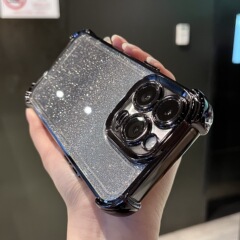 フルカバーレンズフィルム四隅エアバッグ付きApple 17スマホケース、iPhone14対応、耐衝撃13ProMax保護カバー