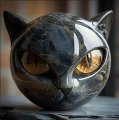 跨境新款树脂猫石