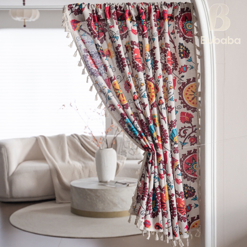 Feimao Cross-Border High-End Curtains for Children's Room, Bedroom, Living Room, Door Curtains, Bohemian American Style Door Curtains, Direct from the Manufacturer Feimao Cross-Border High-End Curtains for Children's Room, Bedroom, Living Room, Door Curtains, Bohemian American Style Door Curtains, Direct from the Manufacturer
