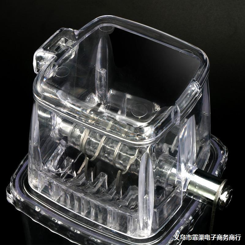 欧美跨境小型家居家用手动碎冰机透明手摇刨冰机DIY小工具