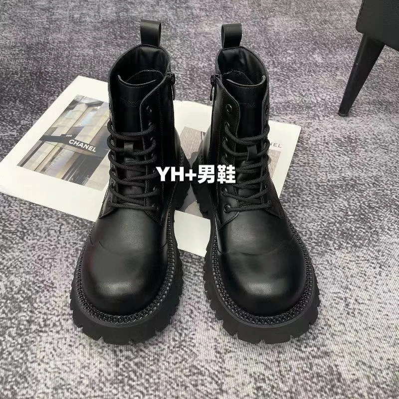 영국 스타일 ANI DERBY 신발 남성용 트렌디 두꺼운 비즈니스 가죽 신발 내부 하이트닝 신발 통근 캐주얼 남성 신발