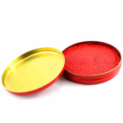 Red financial office seal cloth ink pad round iron box quick-drying ink wholesale press fingerprint quick-drying ink pad