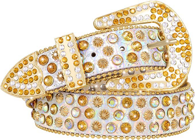 Cinturón de las mujeres remache aleación rhinestone diamante pin hebilla conjunto de tres piezas punk estilo europeo y americano hip hop moda caliente al por mayor