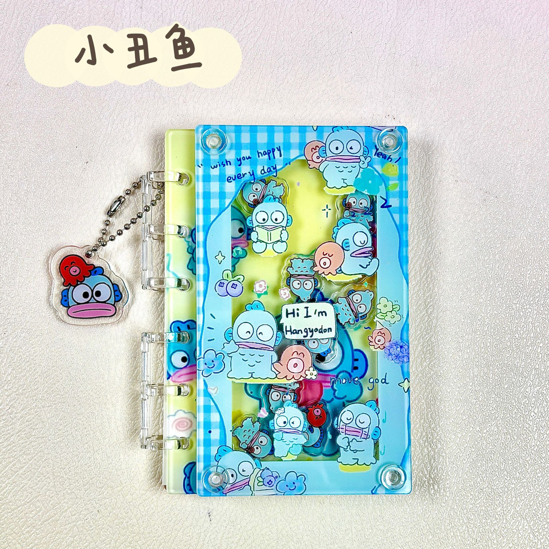 A 7アニメの手帳ノートのアクリルロックノート