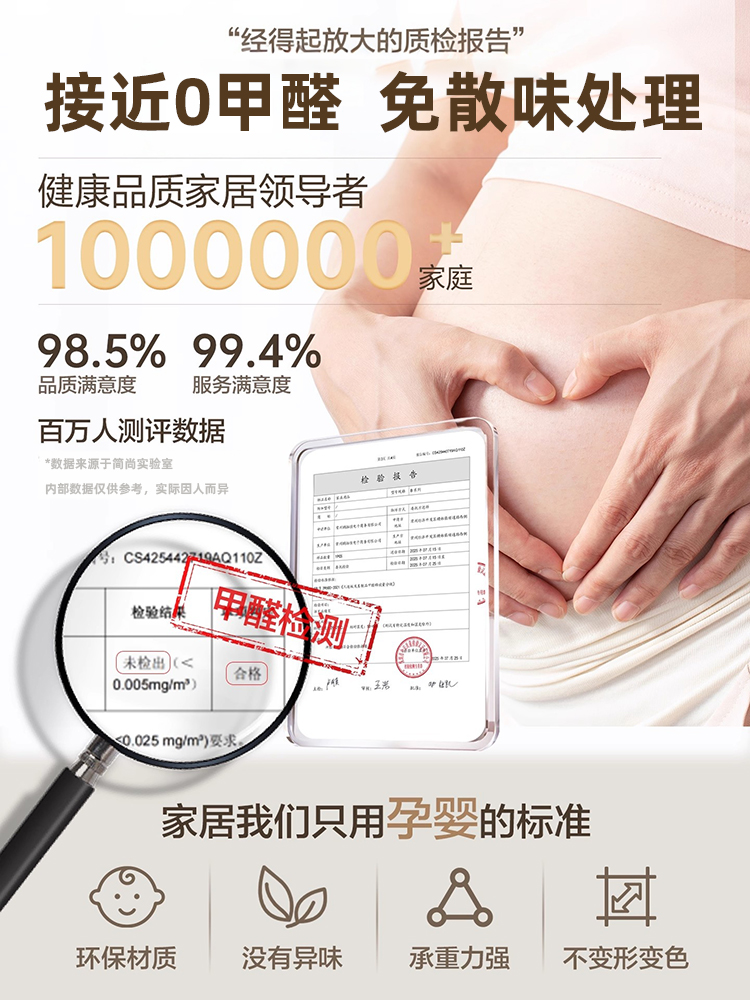 포름알데히드가 0에 가까운가요? ?우리는 가정용으로 산모 및 유아 기준만을 사용합니다.