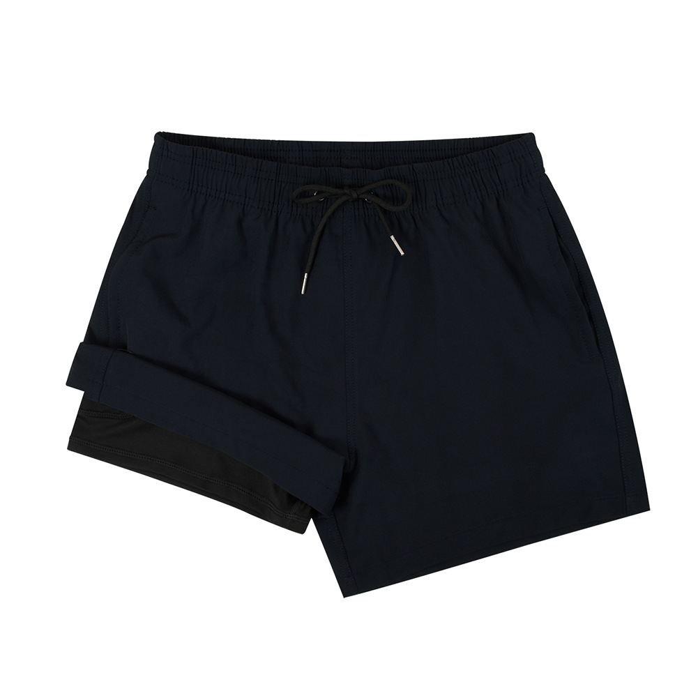 Double layered Swimming Beach Loose Sports Quick Drying Fitness Men's Short Pants_voghion.com