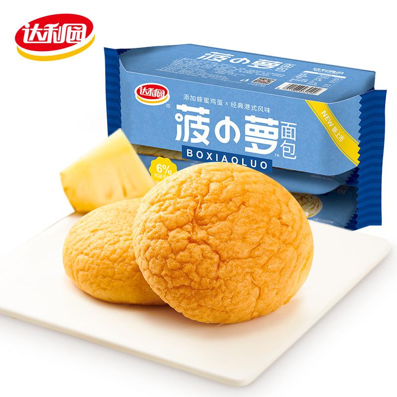 【达利园菠小萝面包180g/袋】菠萝包糕点早餐休闲零食小食品批发