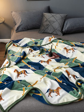 5OH3炒鸡柔软空调毯子 法兰绒毛毯夏季薄款办公室午睡珊瑚绒沙发