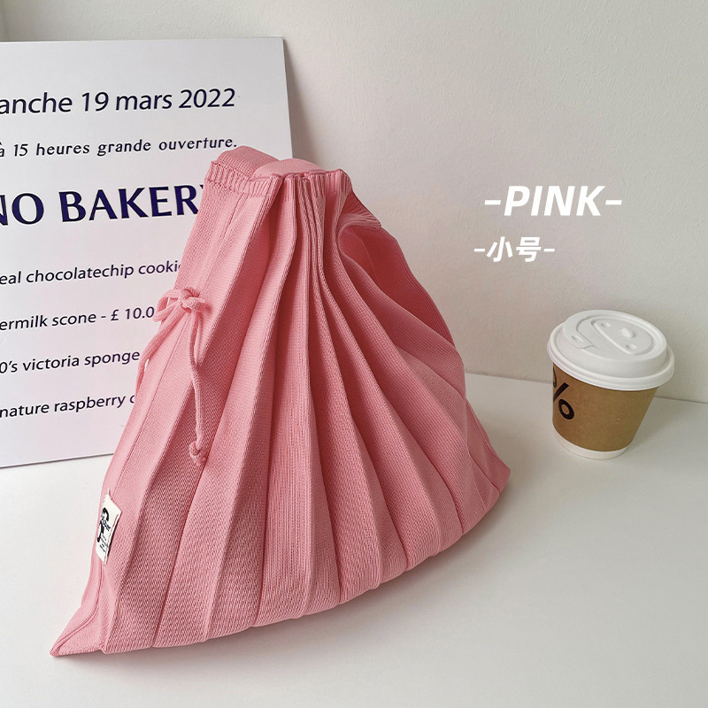 Corea del Sur Dongdaemun nicho bolso arco iris bolso plegable bolso de hombro de punto bolso de mano