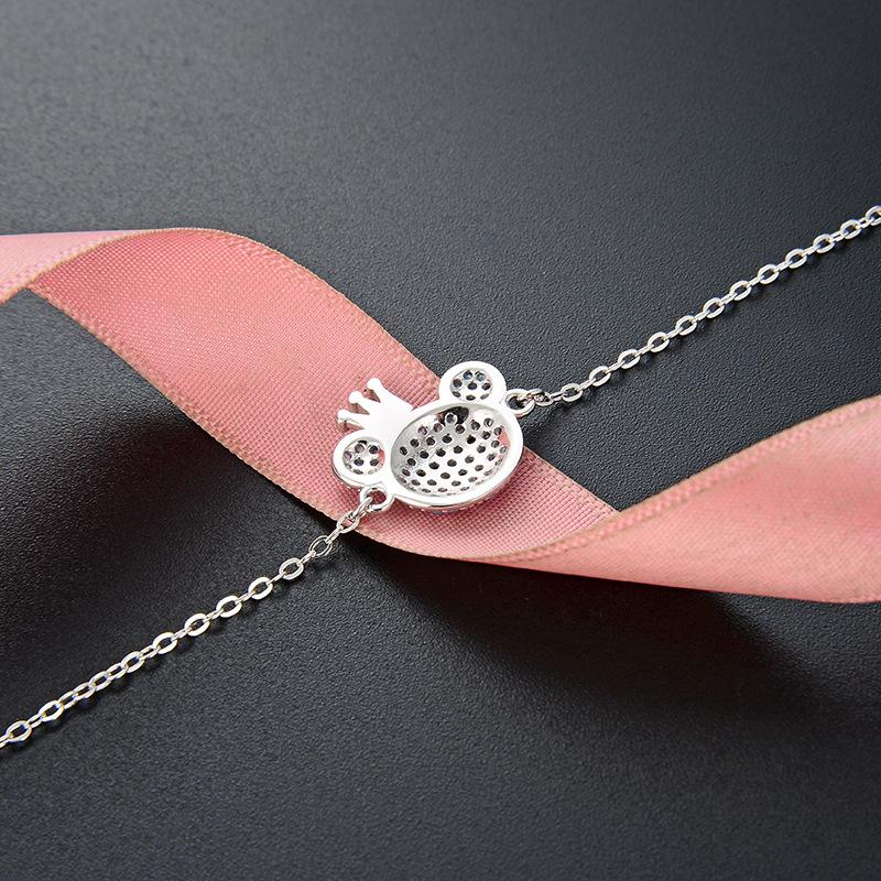 Diseño creativo joyería popular Corea del Sur Dongdaemun s925 pulsera de plata circón pulsera de las mujeres elegante pulsera de oso