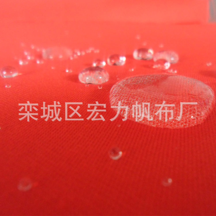 Protección solar roja Lona impermeable de poliéster Engrosamiento engrosado Tienda al aire libre Tela de lona roja impermeable de flúor de silicona
