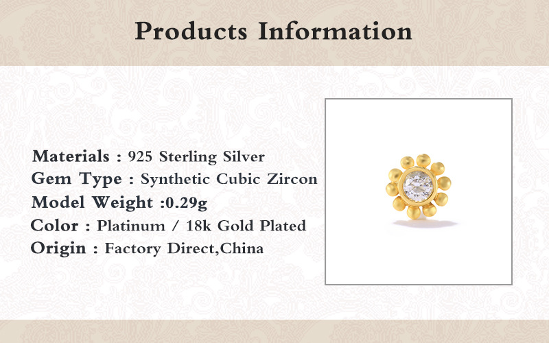 Fashion Geometric Sterling Silver Inlay Zircon Ear Studs 1 Piece